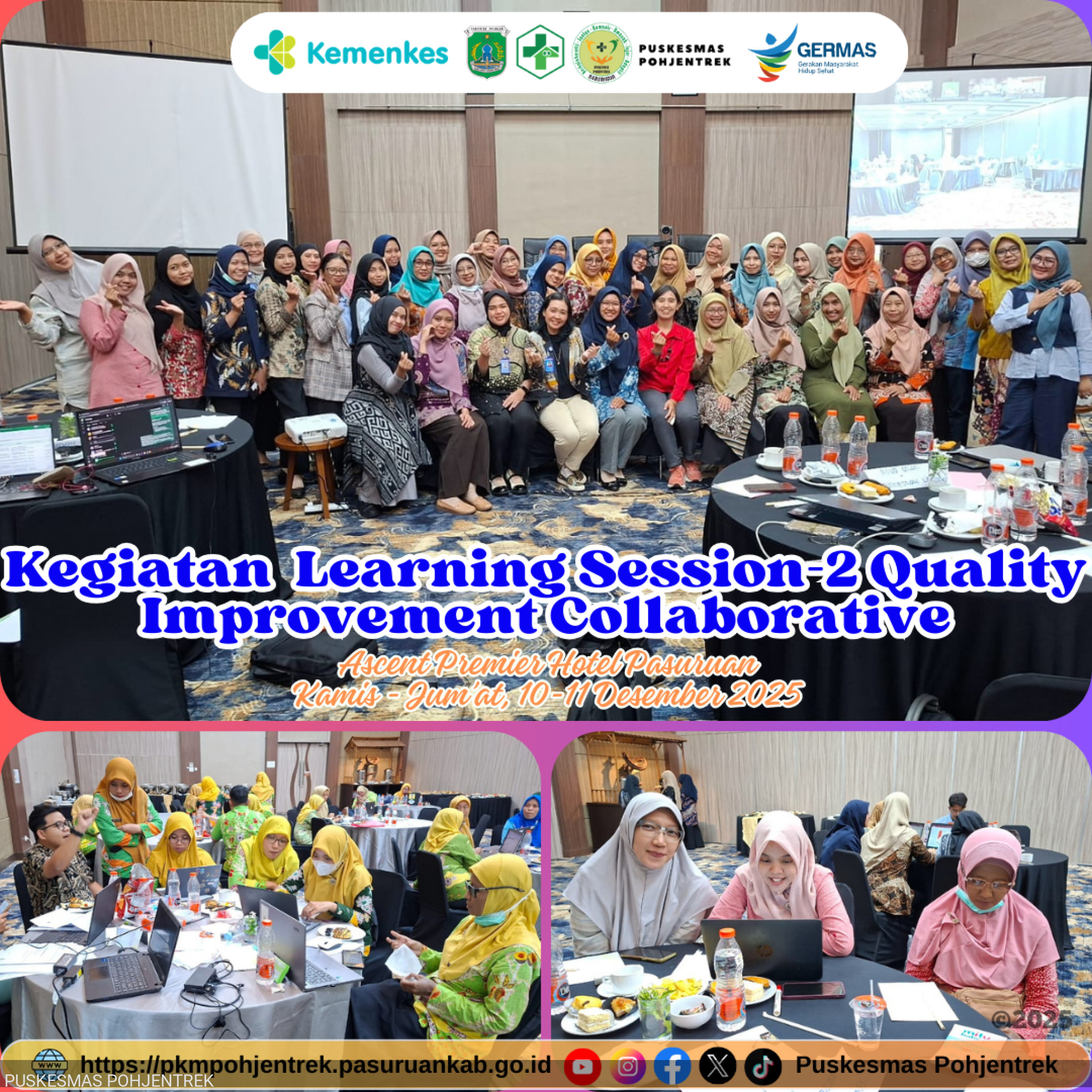 Puskesmas Pohjentrek Perkuat Mutu Layanan melalui Learning Session-2 Quality Improvement Collaborative