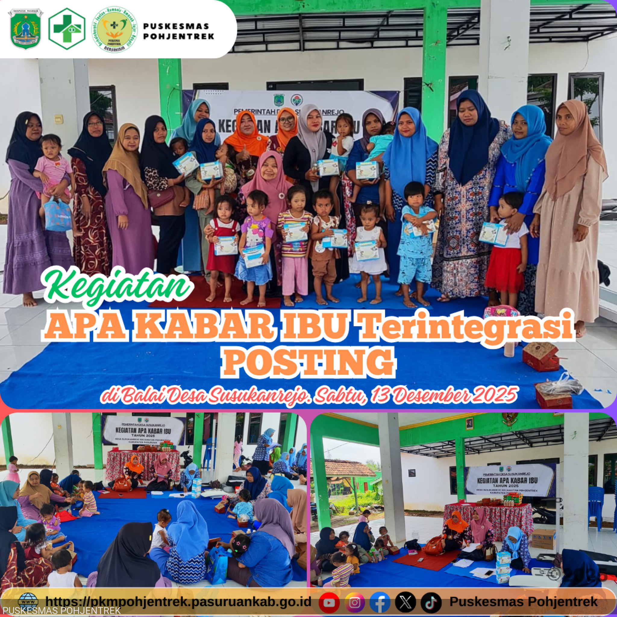 Puskesmas Pohjentrek Gelar Kegiatan APA KABAR IBU Terintegrasi POSTING di Desa Susukanrejo