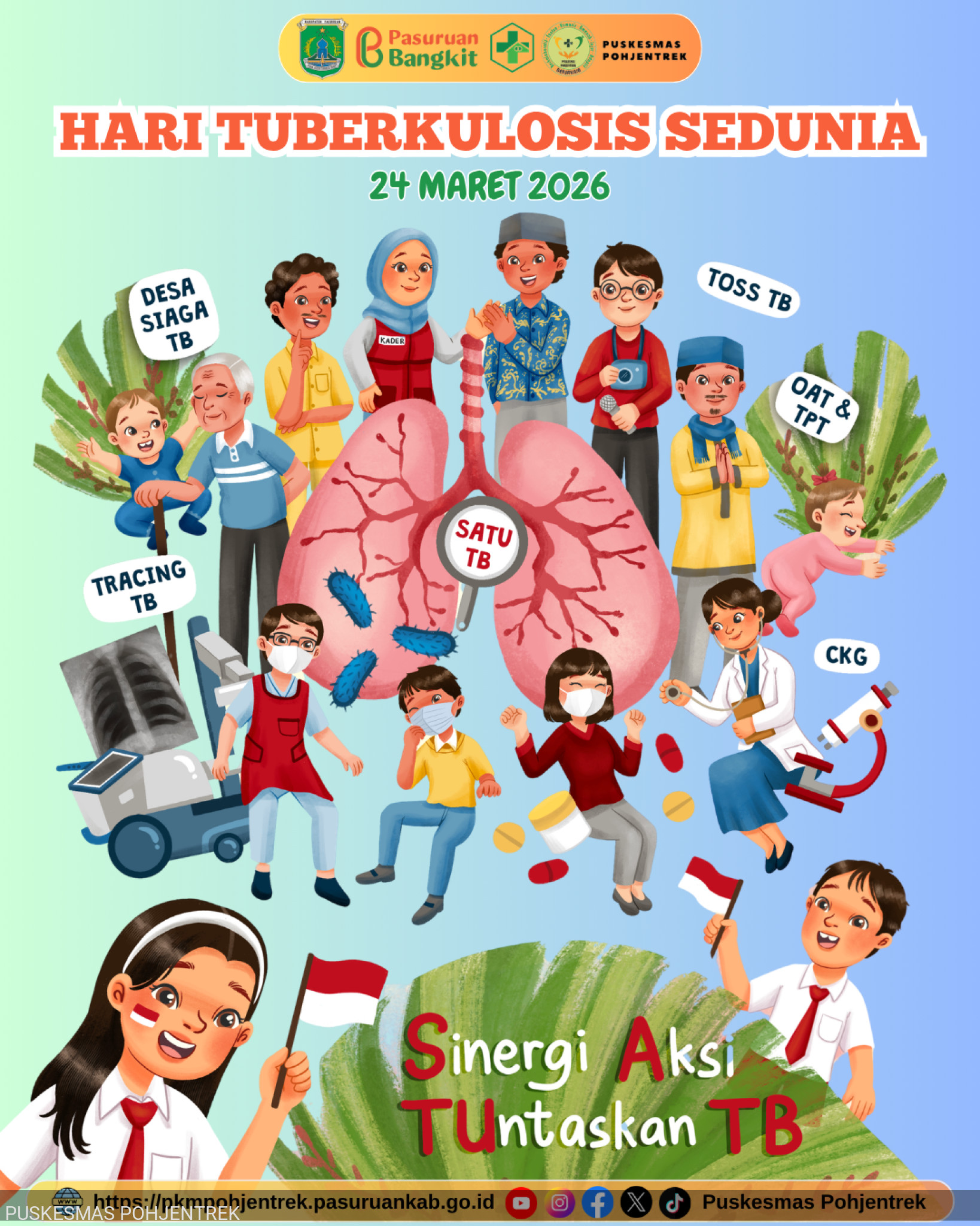 Puskesmas Pohjentrek Peringati Hari Tuberkulosis Sedunia 2026